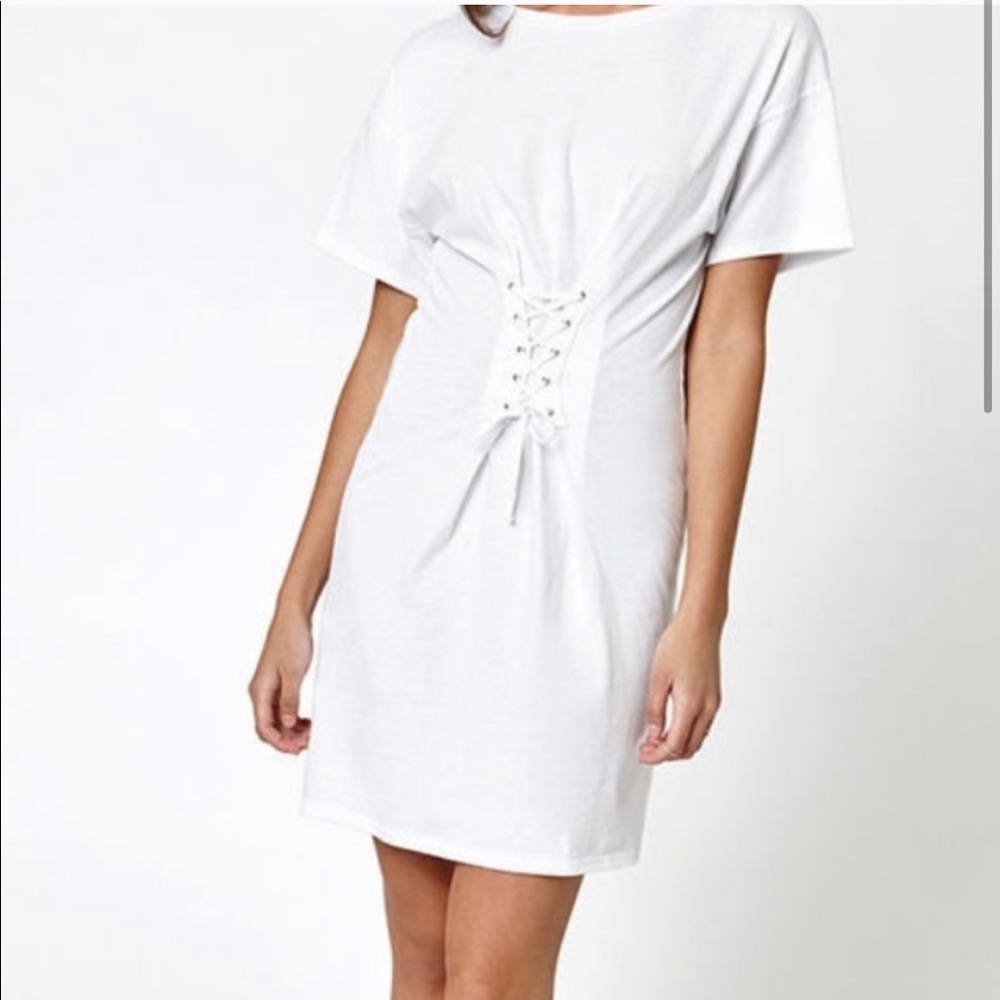 Corset style T shirt dress